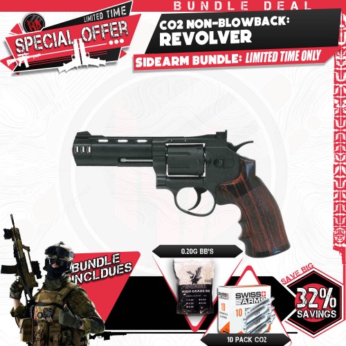 SIDEARM BUNDLE: WinGun 4" Revolver (BK), SAVE BIG with our Revolver Sidearm Bundle Deal